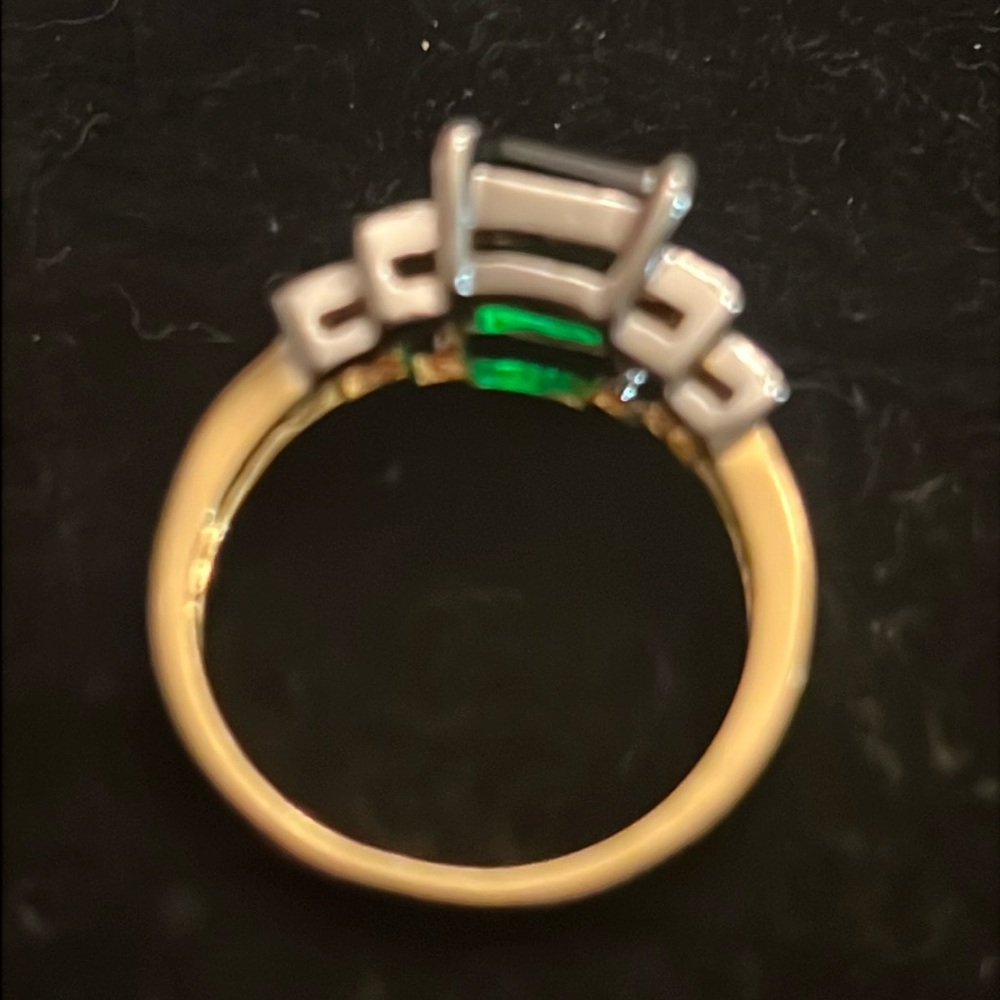 925 SILVER with Gold over 2 tone ring - Picture 3 of 4